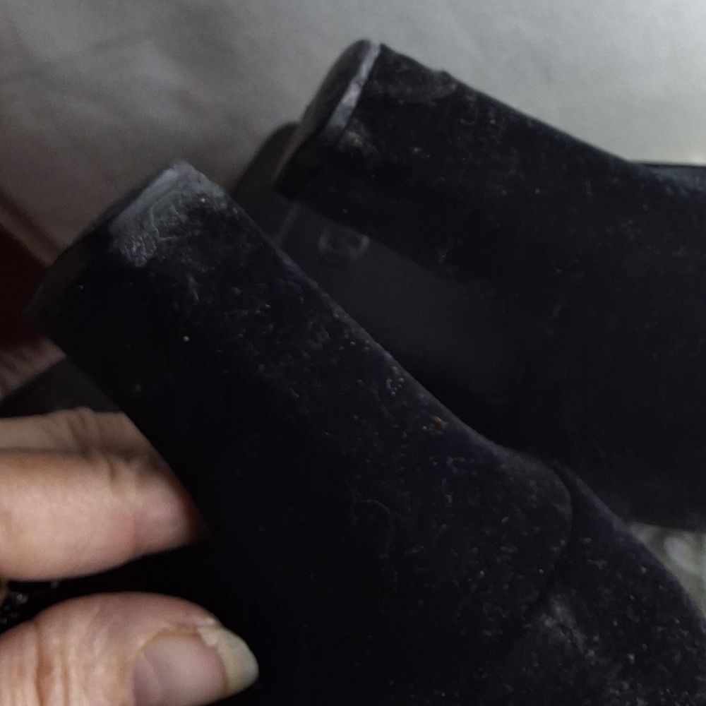 Expressions Black Velveteen Granny Ankle Boots 9.5 - Picture 8 of 16